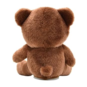 茶色いクマのぬいぐるみ 口動く 顔がギュッとしたくまのぬいぐるみ ノーマル全6種セット